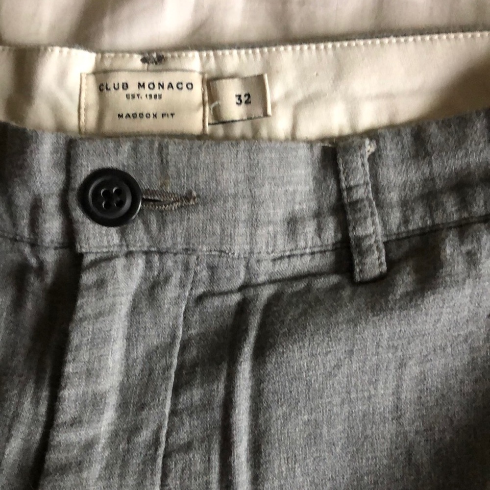 Club Monaco Men’s Shorts, W 32, gray, soft cotton